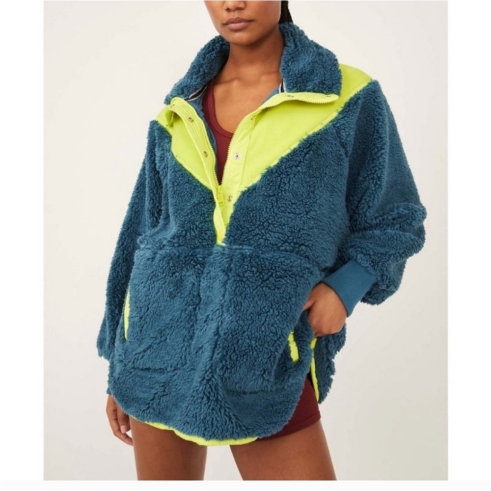 Free People Movement Fall to Rise Half Zip Pullover Margarita Combo
